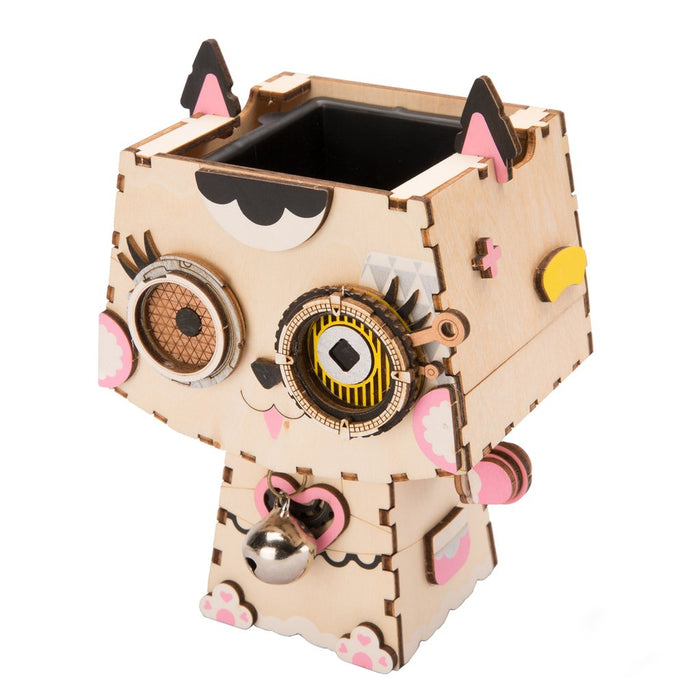 Robotime Cute Flower Pot - 3D Wooden Puzzle - Building Kits Toy Kitty